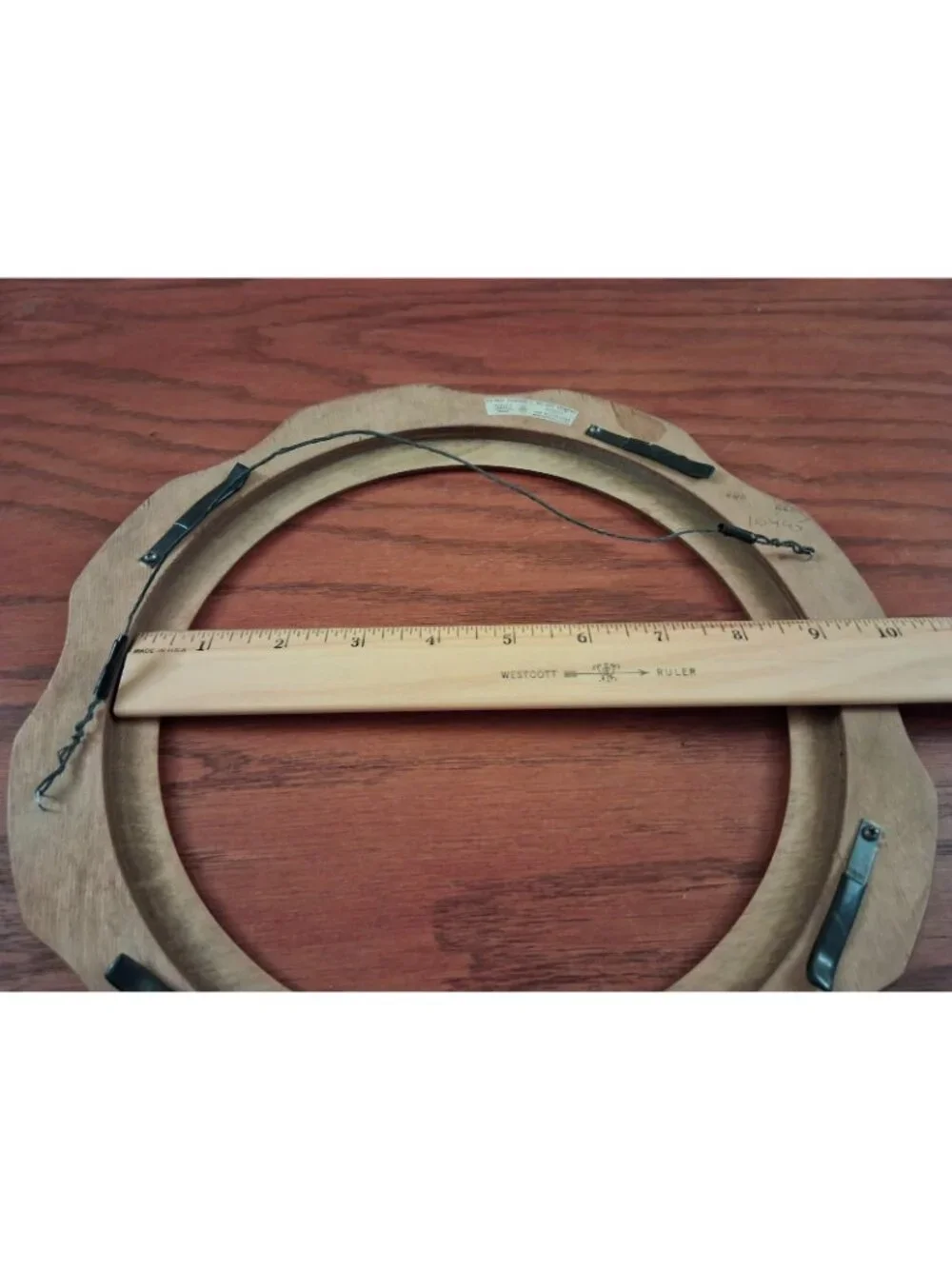Frame Bards Collector Plate Wood Holds Plates or Art 9” Blonde Vintage